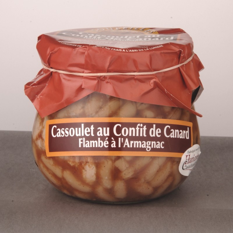 Cassoulet au confit de canard flambé à l'Armagnac 780g