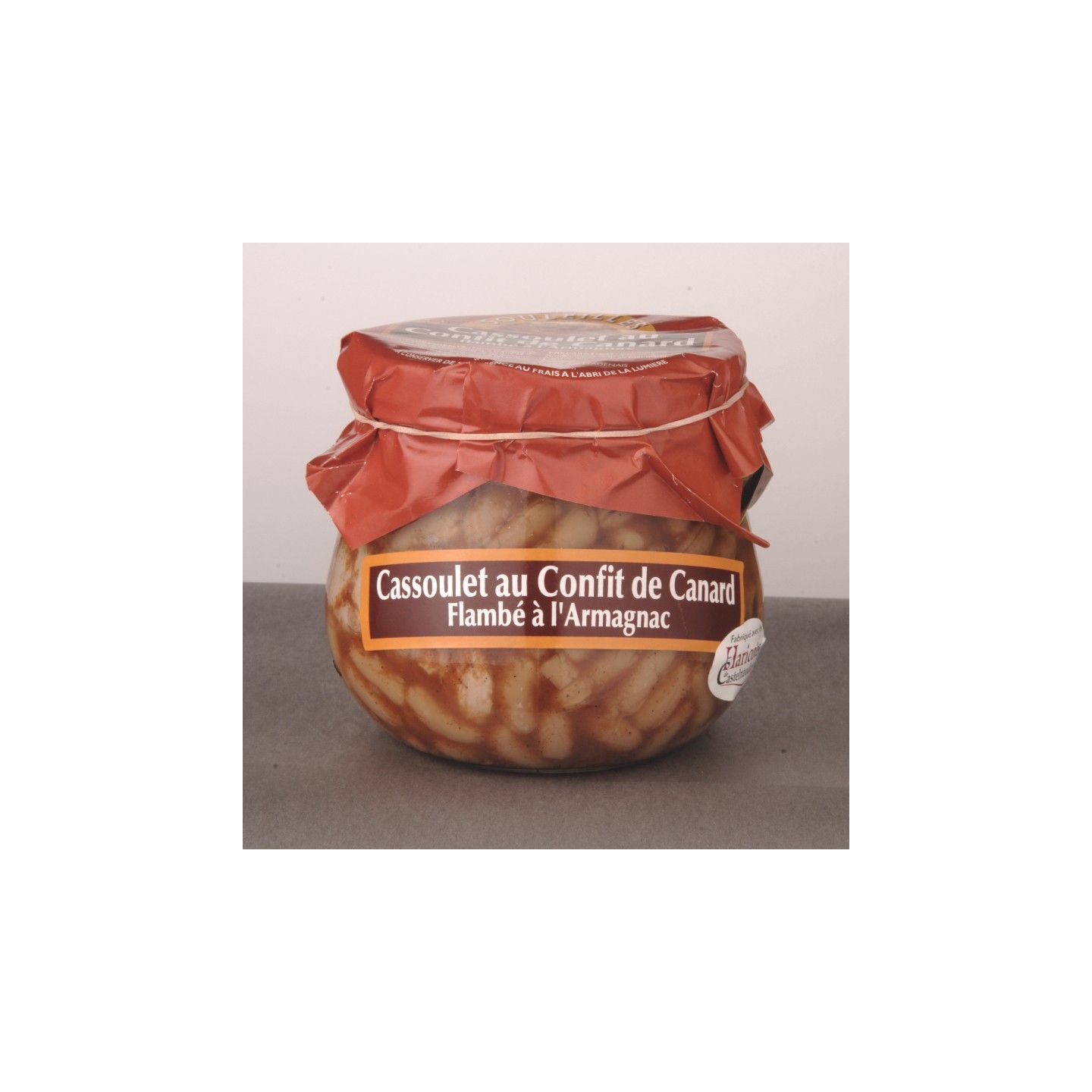 Cassoulet au confit de canard flambé à l'Armagnac 780g