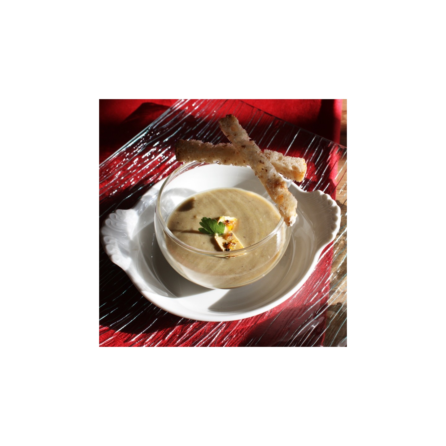 Velouté à la chataîgne et au foie gras