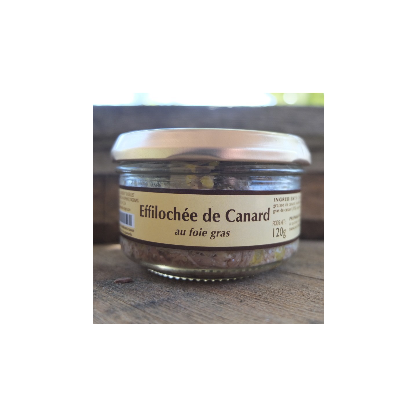 Effilochée de canard  au Foie Gras 120 g