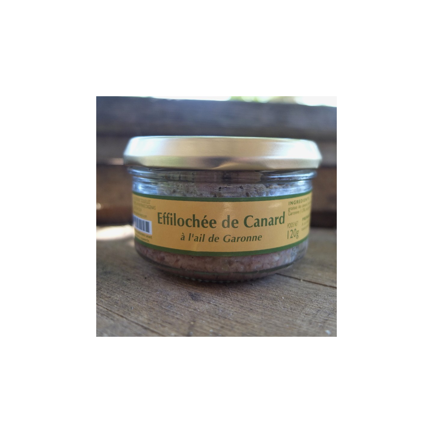Effilochée de canard à l'Ail de Garonne 120 g