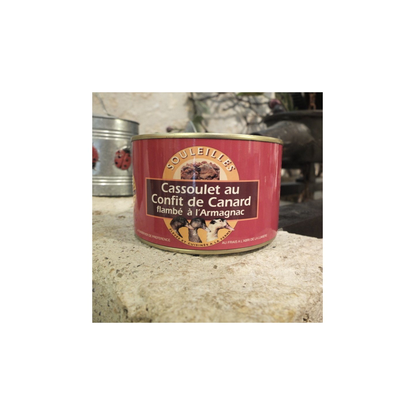 BOITE Cassoulet au confit de canard flambé à l'Armagnac 1450g