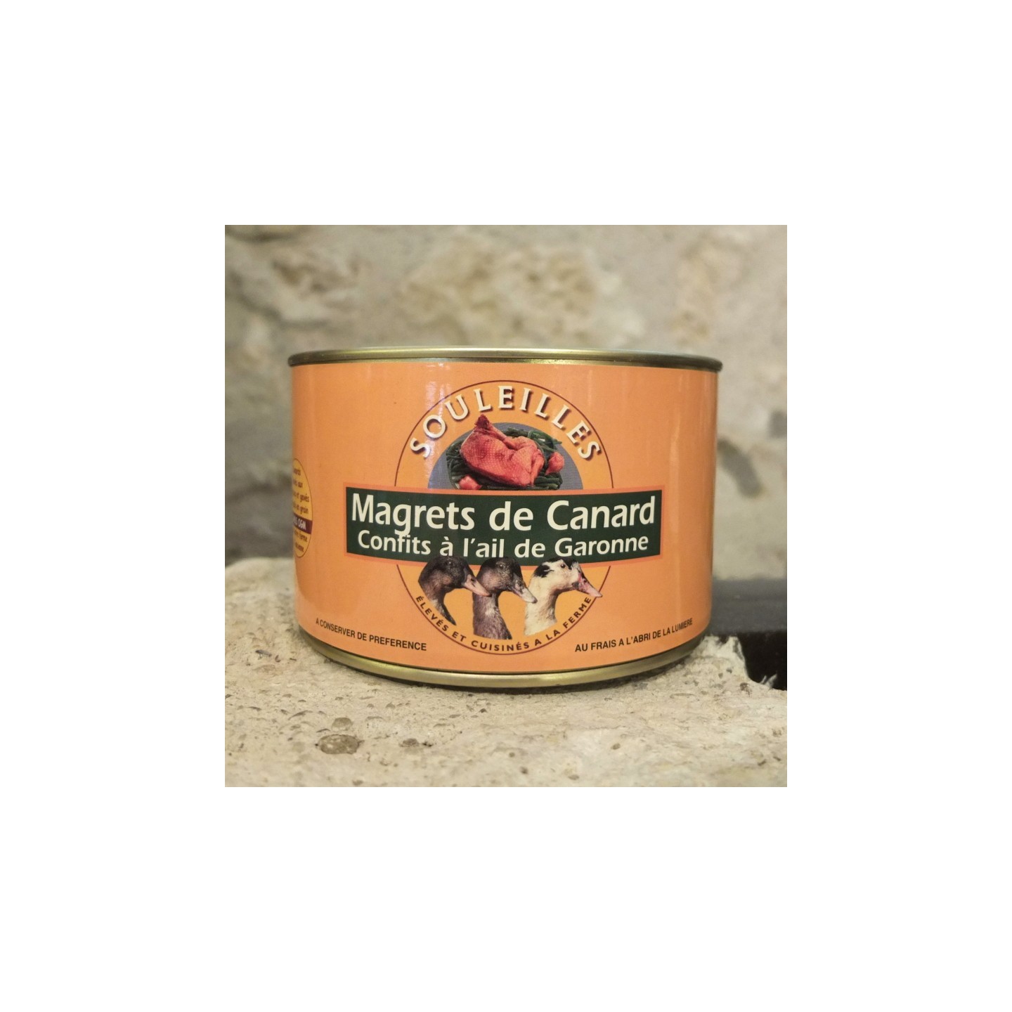 BOITE Magrets de canard confits à l'ail de Garonne 1450g