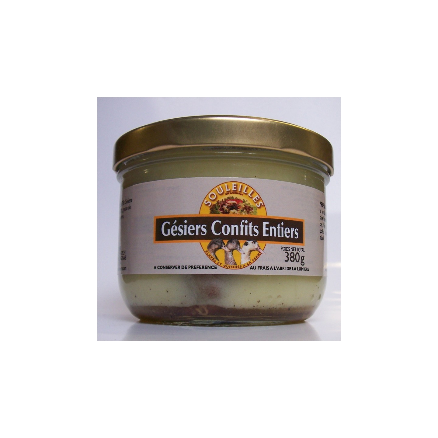 Gésiers confits entiers 380g