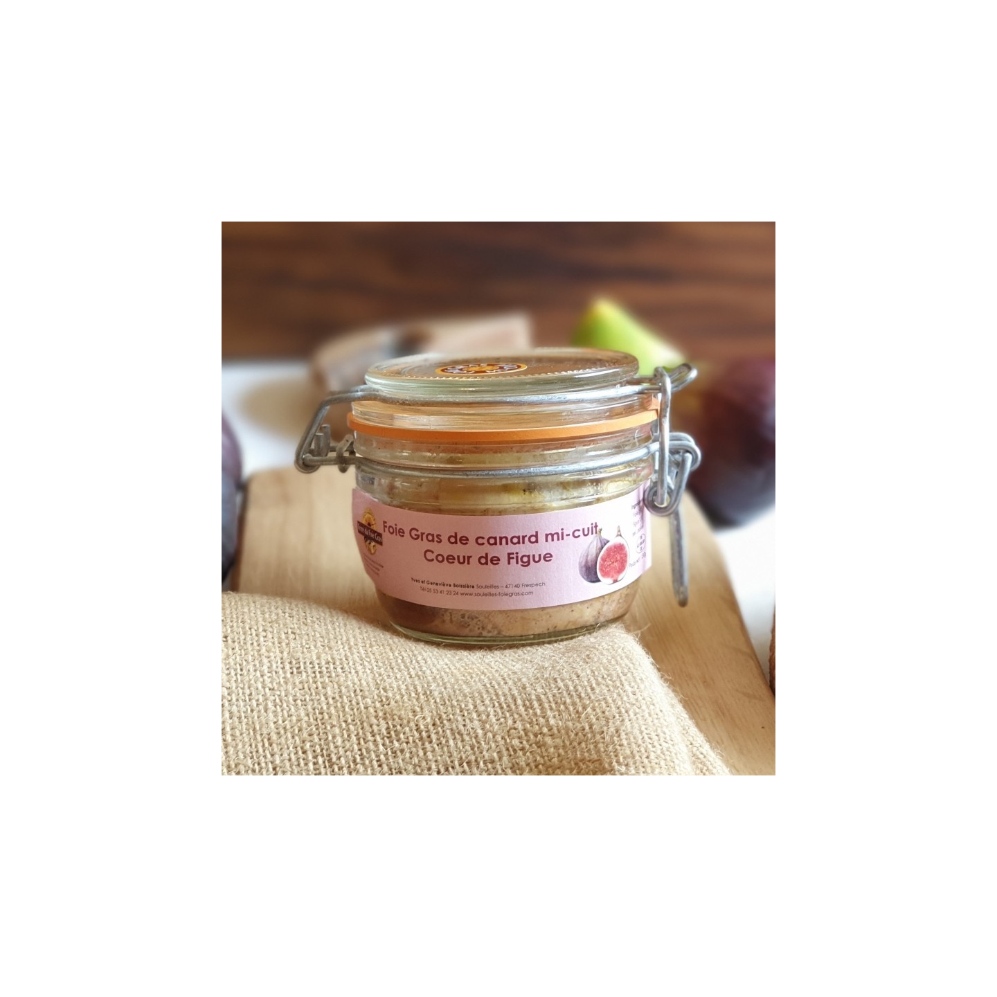 Foie Gras mi-cuit Coeur de Figue 130g - COMMANDE PAR TÉLÉPHONE