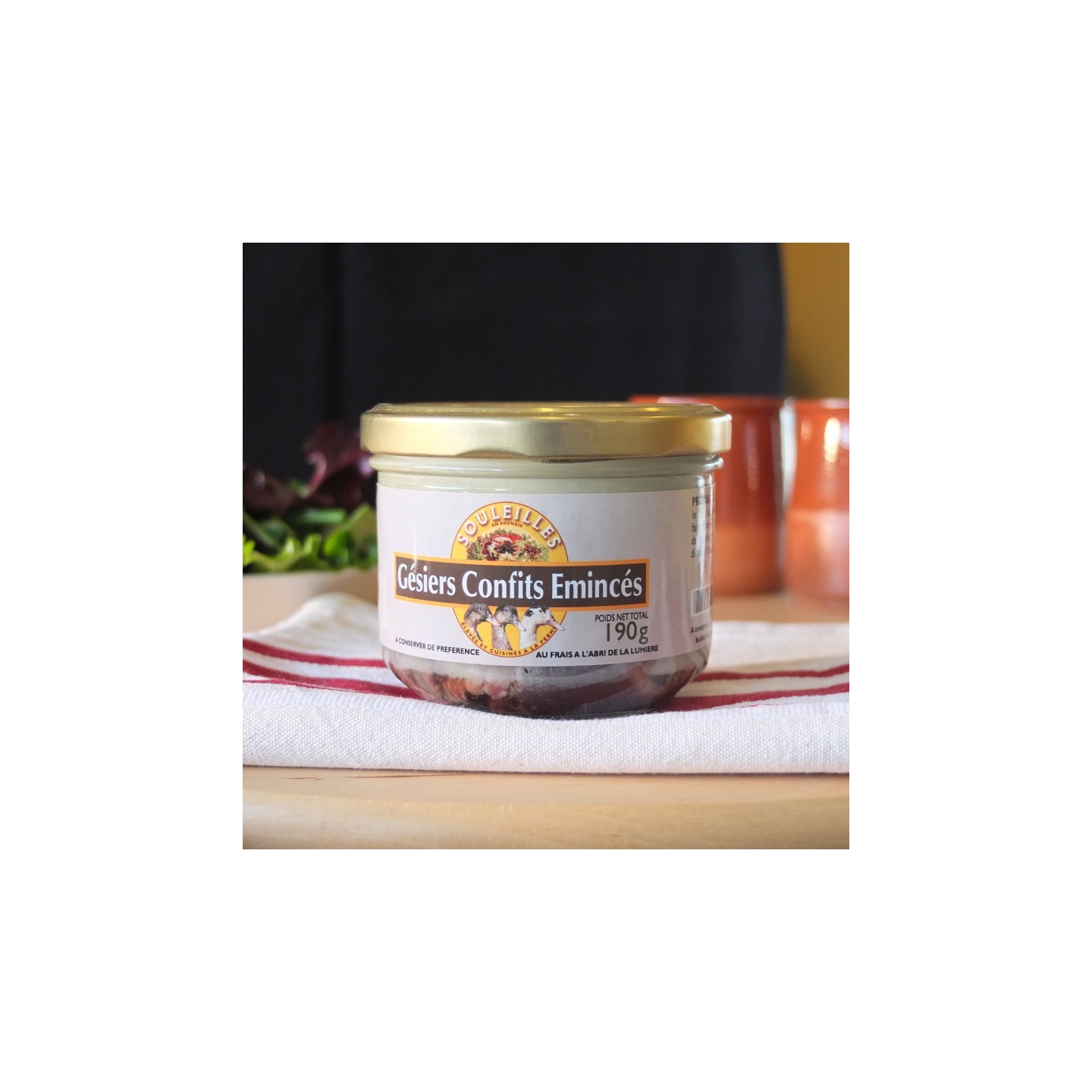 Gésiers confits émincés 190g