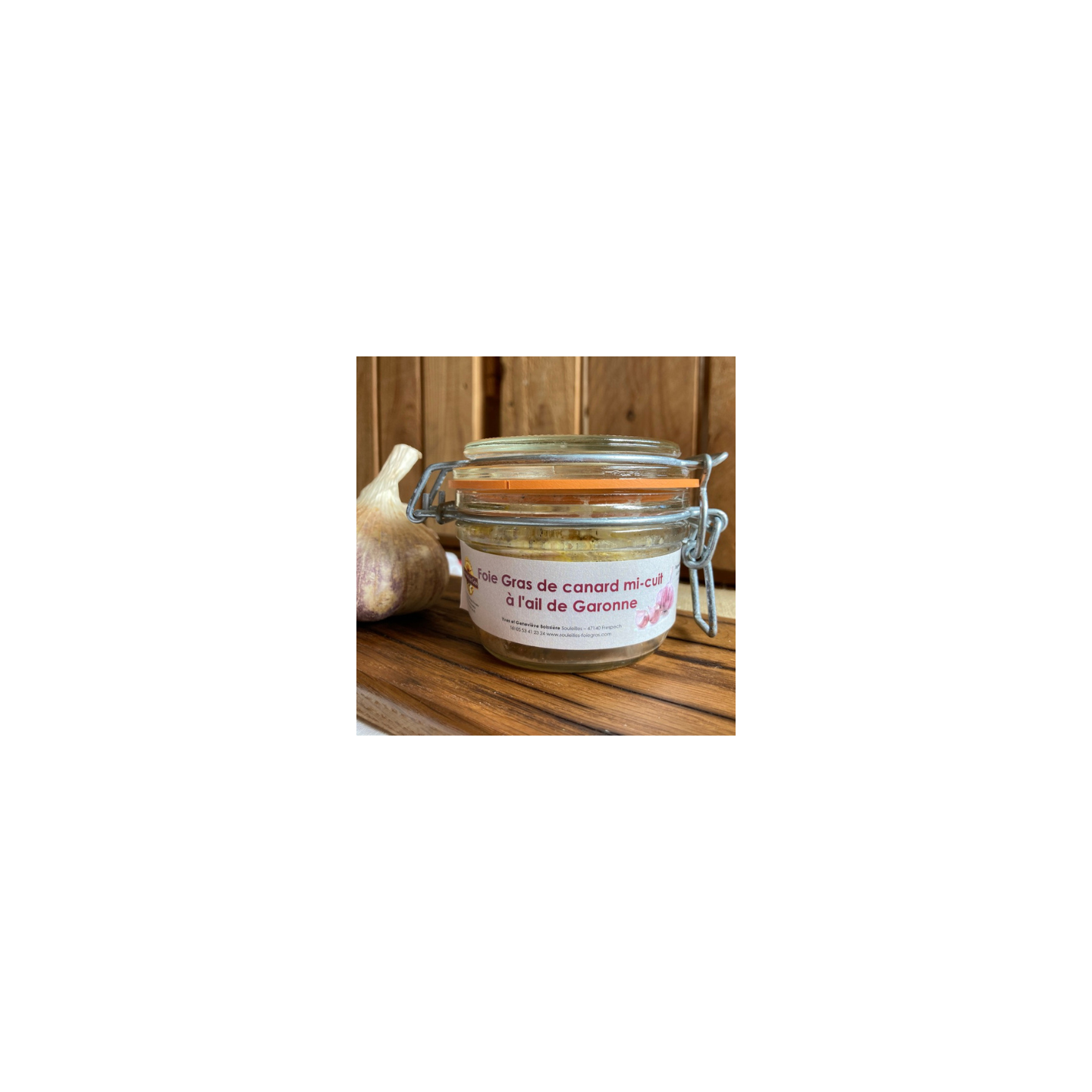 Foie Gras Mi-Cuit à l'ail de Garonne 130g