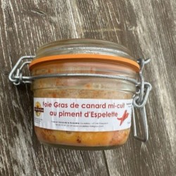 Foie Gras Entier Mi-Cuit au Piment d'Espelette 130g - COMMANDE PAR TÉLÉPHONE