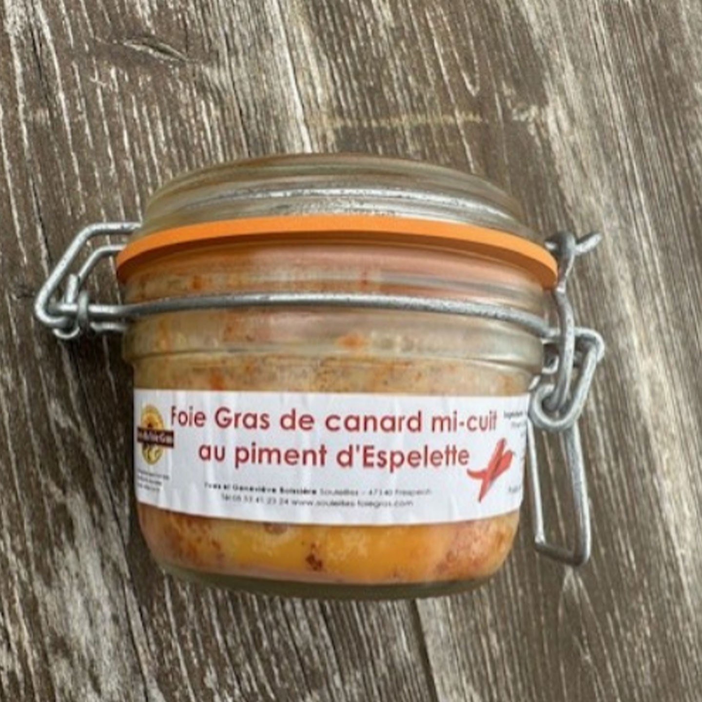 Foie Gras Entier Mi-Cuit au piment d'Espelette 130g