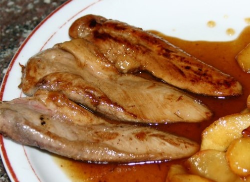 Aiguillettes de Canard au miel et vinaigre balsamique